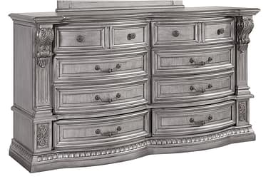 Platinum Estates Silver 6-Drawer Dresser