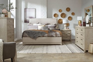Belmar Upholstered Sleigh King 5 Piece Bedroom Set