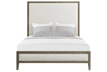 Versailles Gray Queen Upholstered Bed