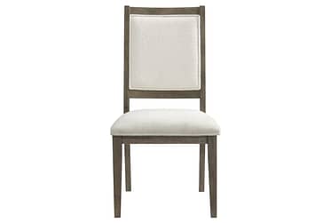 Versailles Gray Upholstered Square Back Side Chair