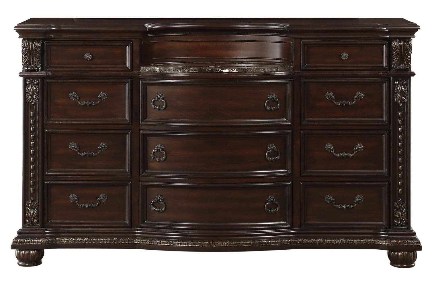 Cavalier Cherry Dresser With Marble Top Furniture Mart