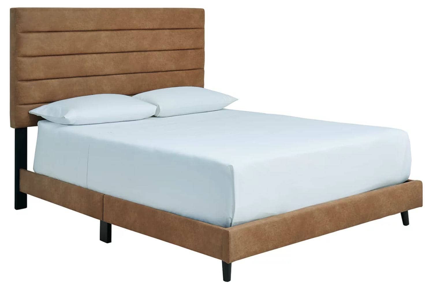 Vintasso Queen Brown Upholstered Bed Furniture Mart