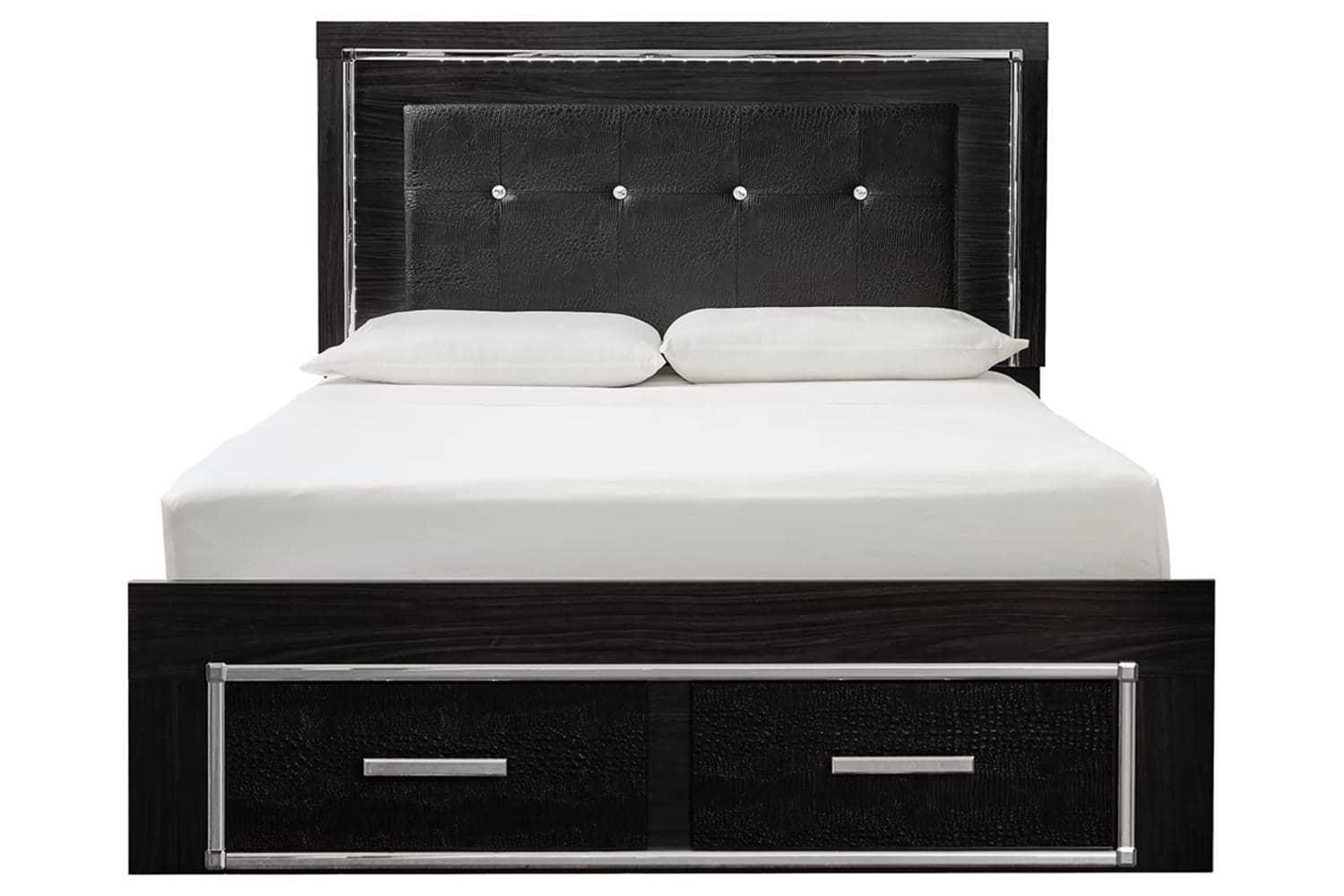 Kaydell Queen Upholstered Panel Storage Bed - Georgia Furniture Mart