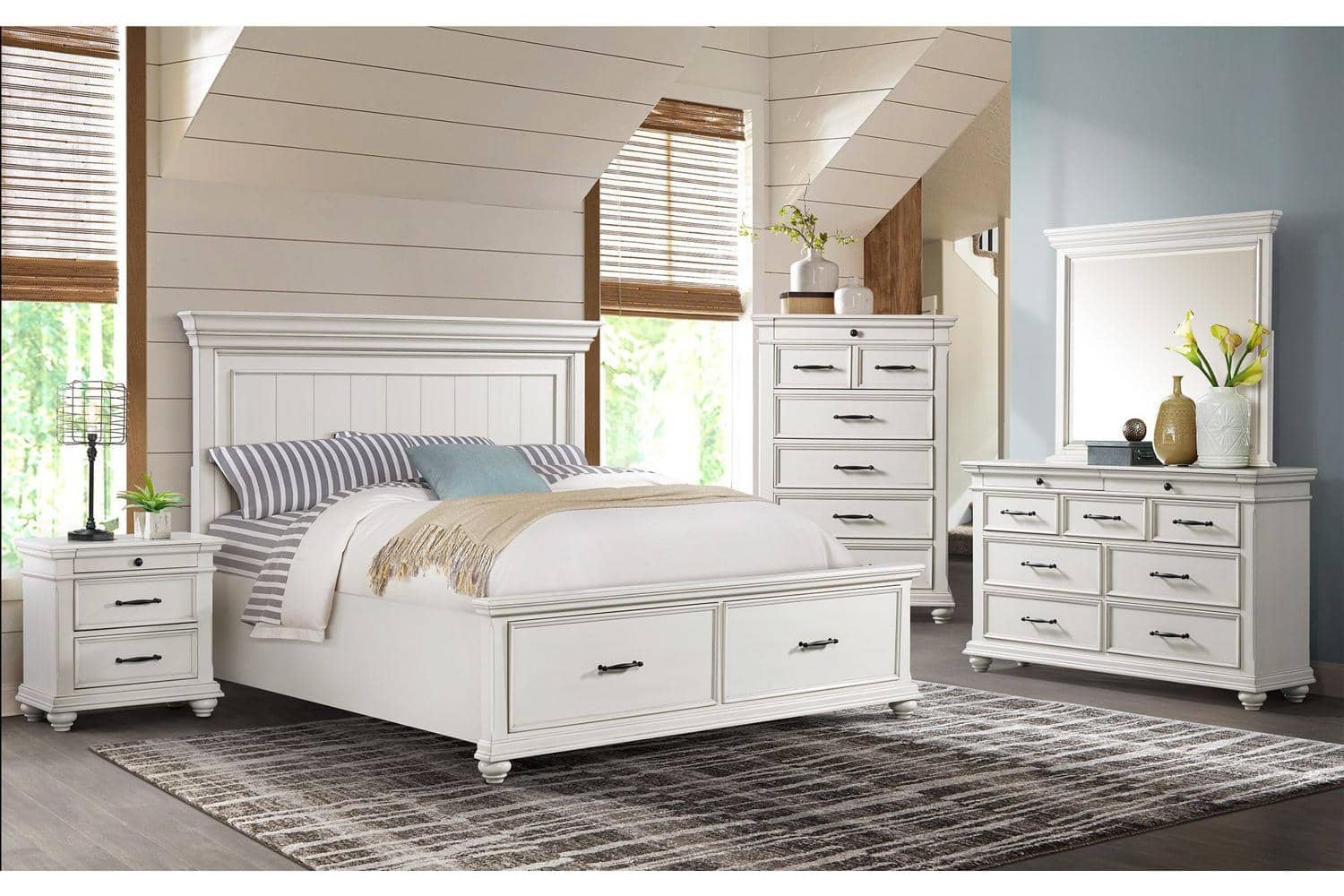 4pc Queen Storage Bedroom Set