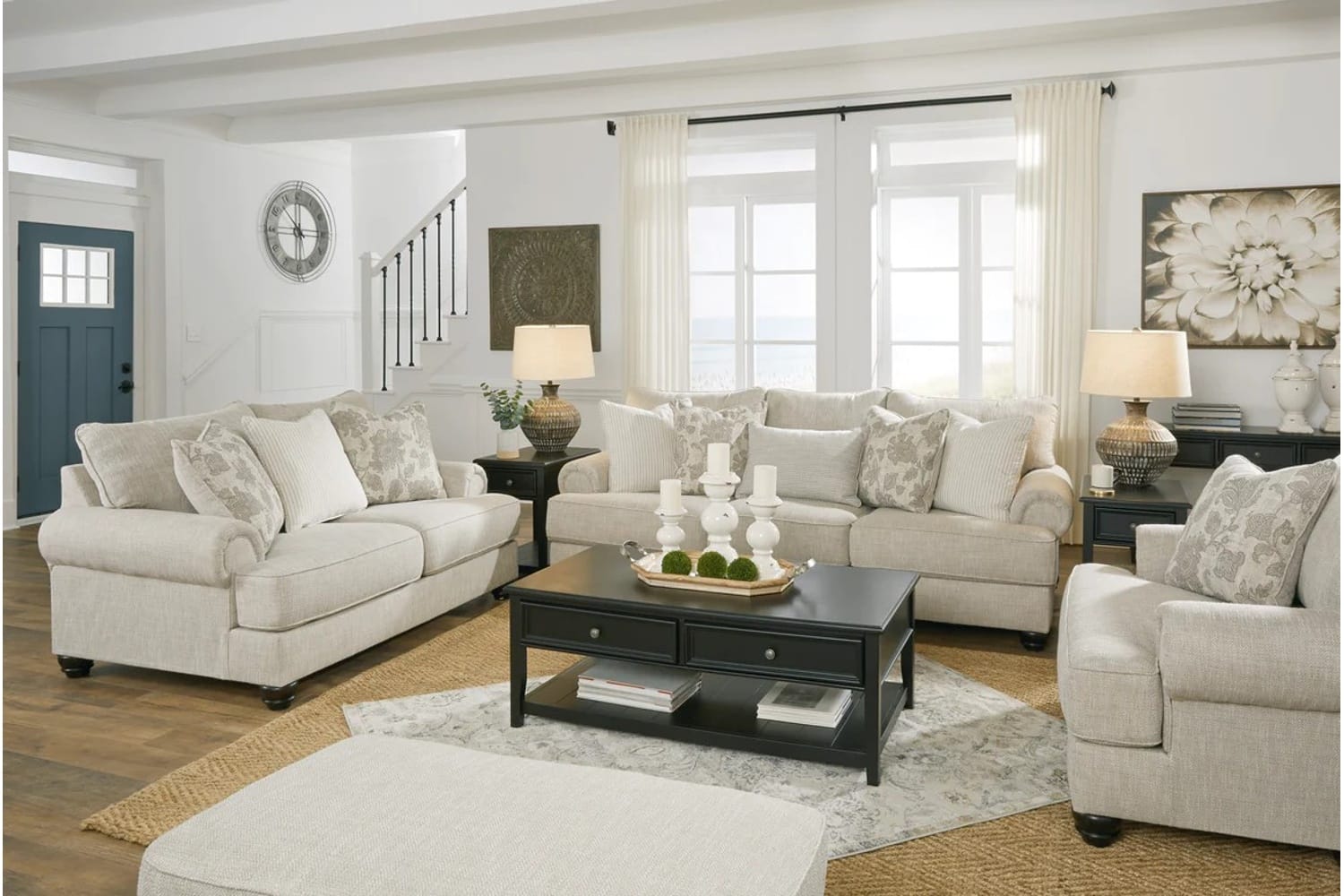 Asanti Fog 2 Piece Sofa & Loveseat Set - Georgia Furniture Mart